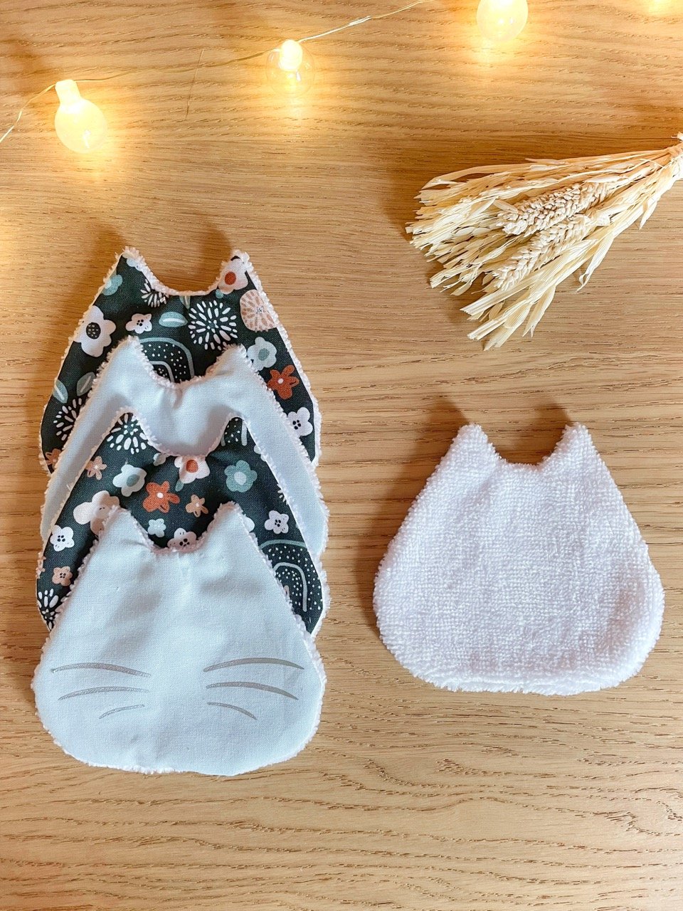 Lot de 5 lingettes lavables et réutilisables pour bébé