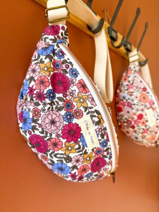Sacs banane adulte Fleurs Printanières - Rose Fuchsia